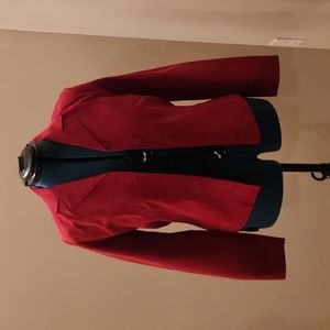 Red suede blazer